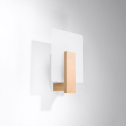 LAPPO - Applique en bois et verre finition naturel