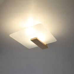 LAPPO - Plafonnier en bois et verre finition naturel