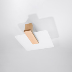 LAPPO - Plafonnier en bois et verre finition naturel