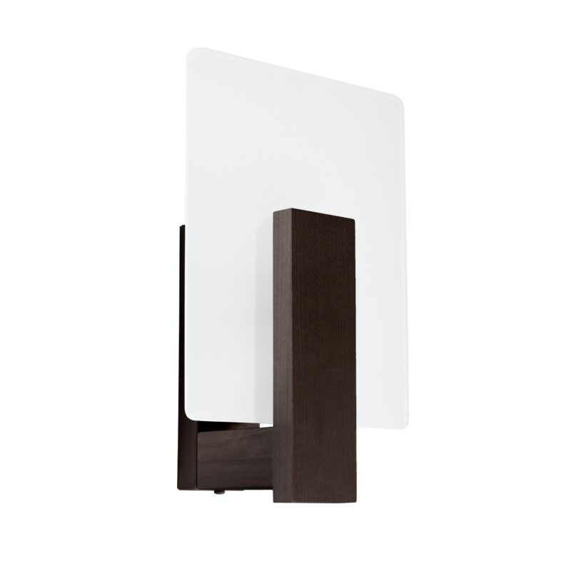 LAPPO - Applique en bois et verre finition wenge