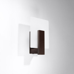 LAPPO - Applique en bois et verre finition wenge