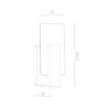 LAPPO - Applique en bois et verre finition wenge