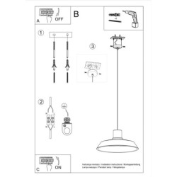 Lampe béton et bois suspendue AFRA