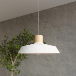 Lampe béton et bois suspendue AFRA