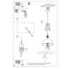 Lampe pendante CASCO acier noir et bois naturel