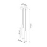 LINO - 3 Lampes suspendues en bois naturel