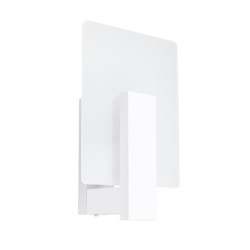 LAPPO - Applique en bois et verre finition blanc