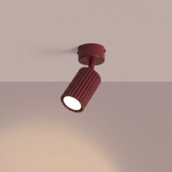 Plafonnier KARBON 1 Bordeaux GU10 | Sollux