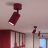 Plafonnier KARBON 1 Bordeaux GU10 | Sollux