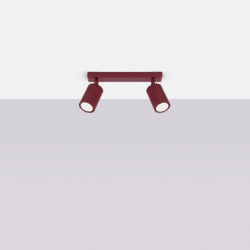 Plafonnier KARBON 2 Bordeaux Sollux | GU10 Design
