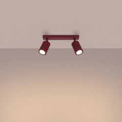 Plafonnier KARBON 2 Bordeaux Sollux | GU10 Design