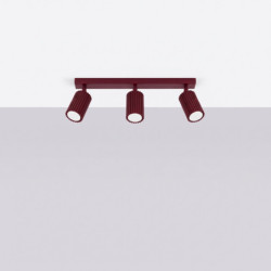 Plafonnier KARBON 3L bordeaux