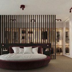 Plafonnier KARBON 3L bordeaux