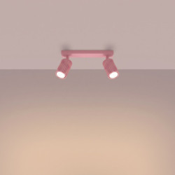 Plafonnier KARBON 2 Rose Sollux | GU10 Design
