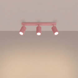 Plafonnier KARBON 3L Rose Sollux | 3 GU10 Design
