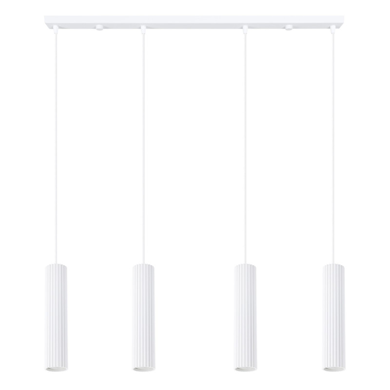 Suspension KARBON 4L Blanche Sollux | 4 GU10 Design
