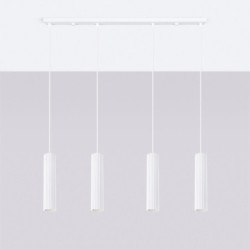 Suspension KARBON 4L Blanche Sollux | 4 GU10 Design