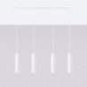 Suspension KARBON 4L Blanche Sollux | 4 GU10 Design