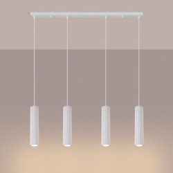 Suspension KARBON 4L Blanche Sollux | 4 GU10 Design