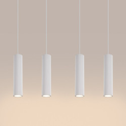 Suspension KARBON 4L Blanche Sollux | 4 GU10 Design