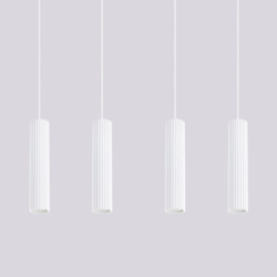 Suspension KARBON 4L Blanche Sollux | 4 GU10 Design
