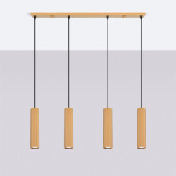Suspension KARBON 4L Doré Sollux | 4 GU10 Design