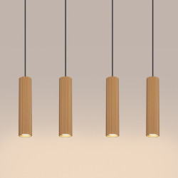 Suspension KARBON 4L Doré Sollux | 4 GU10 Design