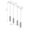 Suspension KARBON 4L Doré Sollux | 4 GU10 Design