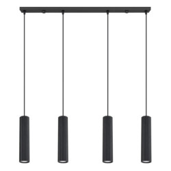 Suspension KARBON 4L Noire Sollux | 4 GU10 Design