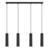 Suspension KARBON 4L Noire Sollux | 4 GU10 Design
