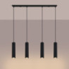 Suspension KARBON 4L Noire Sollux | 4 GU10 Design
