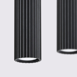 Suspension KARBON 4L Noire Sollux | 4 GU10 Design