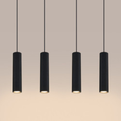Suspension KARBON 4L Noire Sollux | 4 GU10 Design