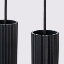 Suspension KARBON 4L Noire Sollux | 4 GU10 Design