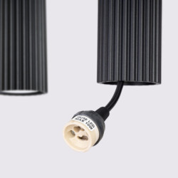 Suspension KARBON 4L Noire Sollux | 4 GU10 Design