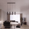 Suspension KARBON 4L Noire Sollux | 4 GU10 Design