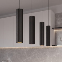 Suspension KARBON 4L Noire Sollux | 4 GU10 Design