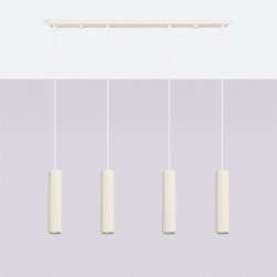Suspension KARBON 4L Beige Sollux | 4 GU10 Design