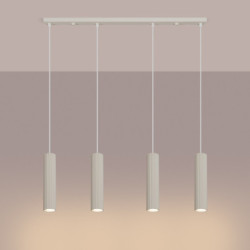 Suspension KARBON 4L Beige Sollux | 4 GU10 Design