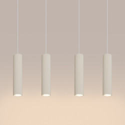 Suspension KARBON 4L Beige Sollux | 4 GU10 Design