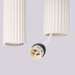 Suspension KARBON 4L Beige Sollux | 4 GU10 Design