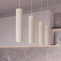 Suspension KARBON 4L Beige Sollux | 4 GU10 Design