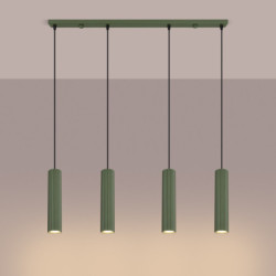 Suspension KARBON 4L Vert Olive Sollux | 4 GU10