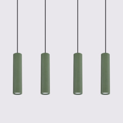 Suspension KARBON 4L Vert Olive Sollux | 4 GU10