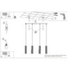 Suspension KARBON 4L Vert Olive Sollux | 4 GU10