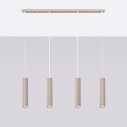 Suspension KARBON 4L Taupe Sollux | 4 GU10 Design