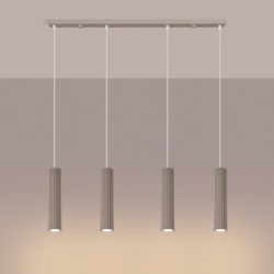 Suspension KARBON 4L Taupe Sollux | 4 GU10 Design