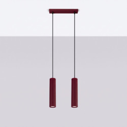 Suspension KARBON 2 Bordeaux Sollux | 2 GU10 Design