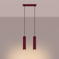 Suspension KARBON 2 Bordeaux Sollux | 2 GU10 Design