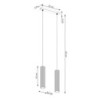 Suspension KARBON 2 Bordeaux Sollux | 2 GU10 Design